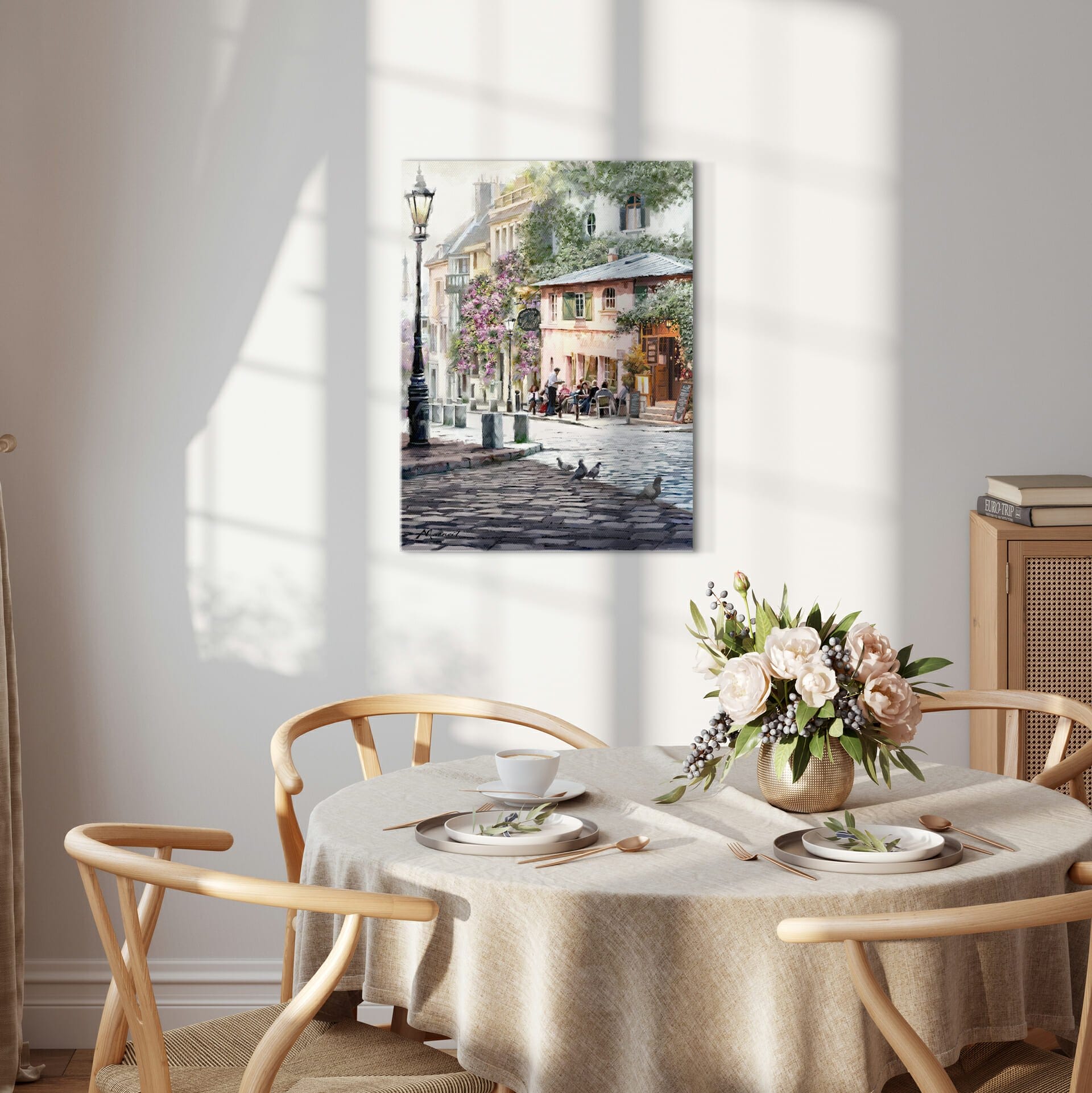 Corner Painting hanging on a wall in a luxury living room - Canvas Art Painting - Svaja