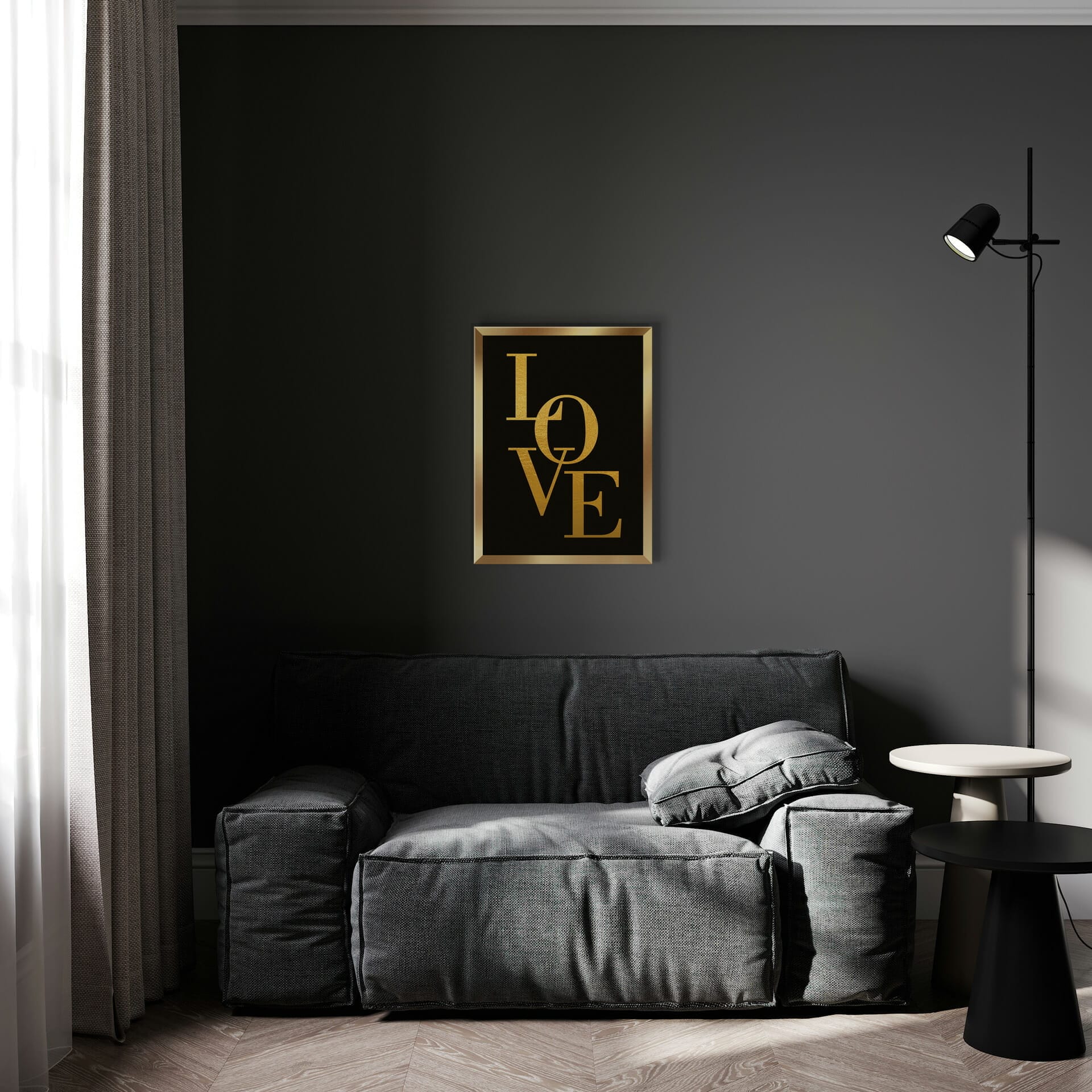 Love painting in a luxury bedroom - Framed Art - Svaja
